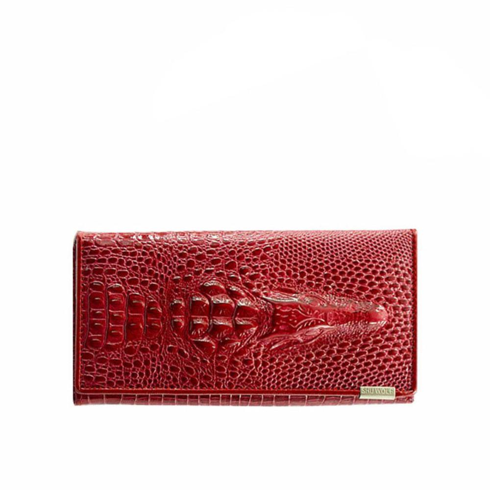 Elegant RFID Wallet with Crocodile Embossing