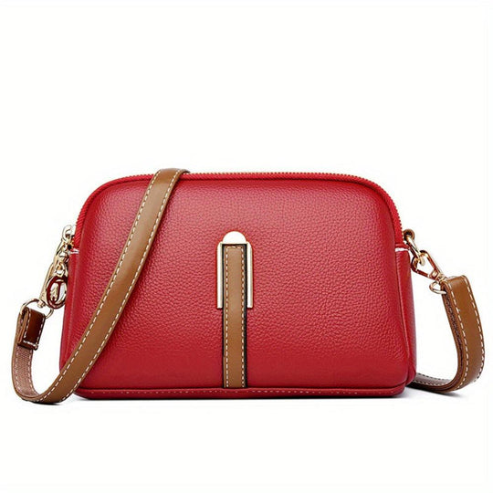 Mila Litchi Embossed Crossbody Bag