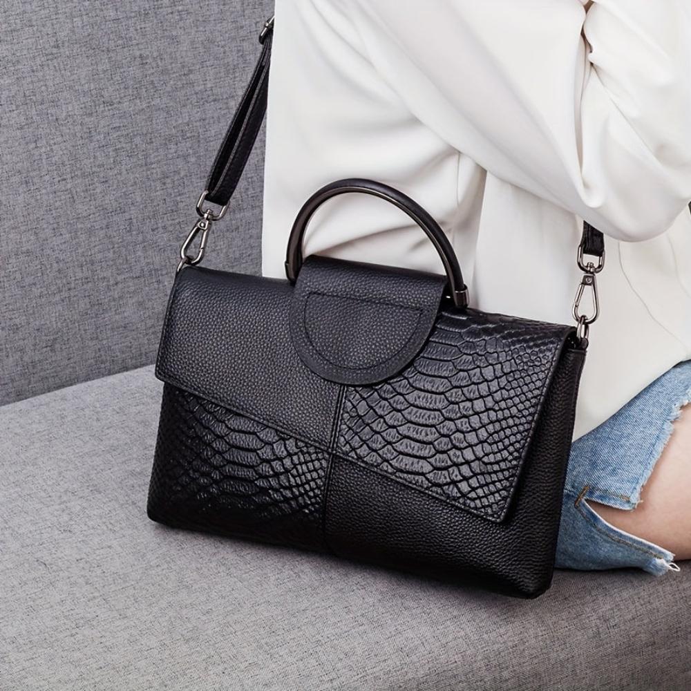 Celeste Croc-Embossed Luxury Bag